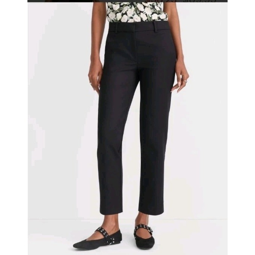 NWT Loft Women's The Rivera Slim Curvy Pants In Black Sz 12 Business